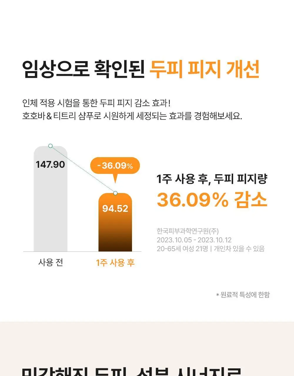 [지성/정수리샴푸]닥터올가 호호바티트리 샴푸 500ml 상세페이지 13